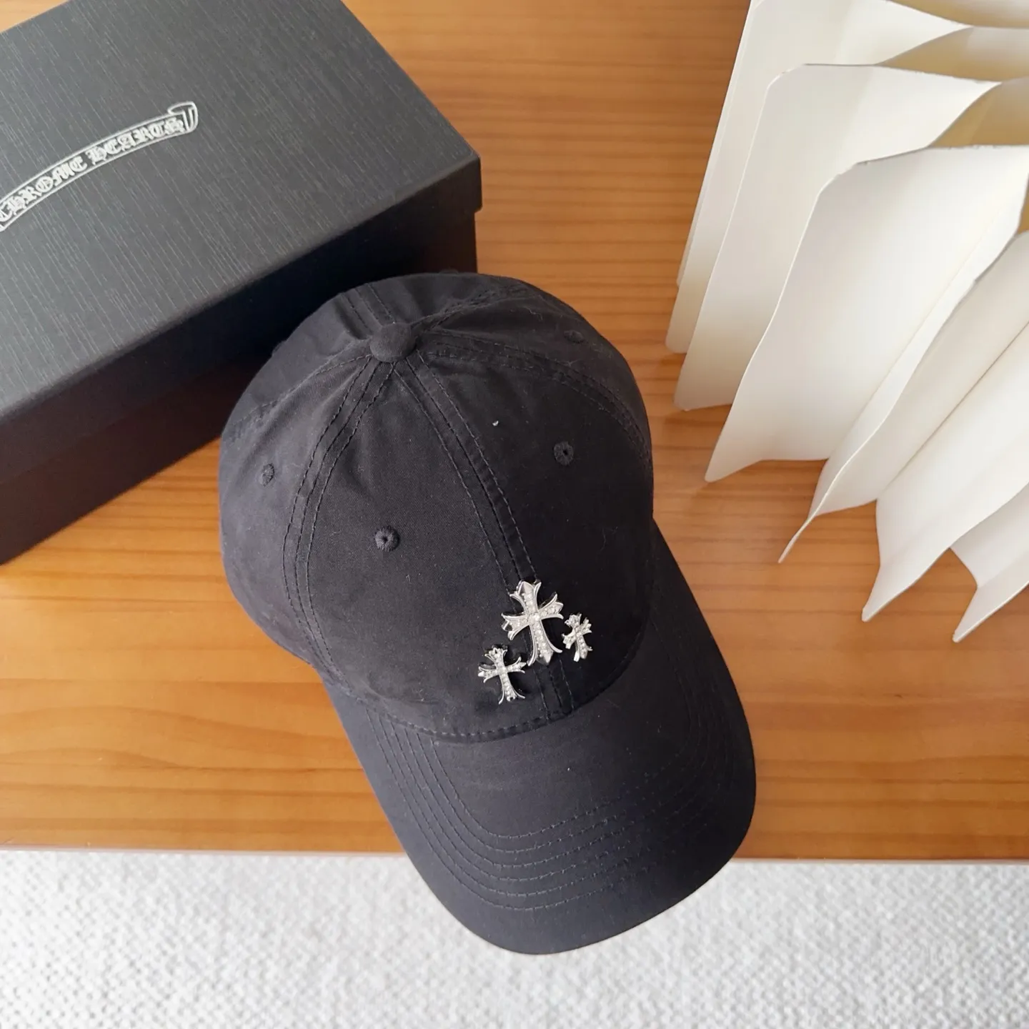 💰60 Chrome Hearts💓Early autumn Korean style fashionable retro washed baseball cap🧢peaked cap